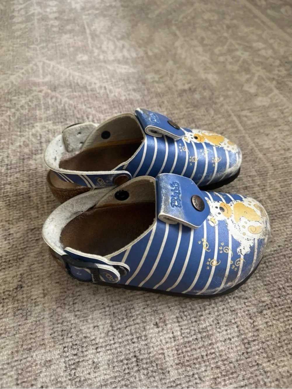 Birkenstock Blue Striped Bear Slip-On Baby Shoes